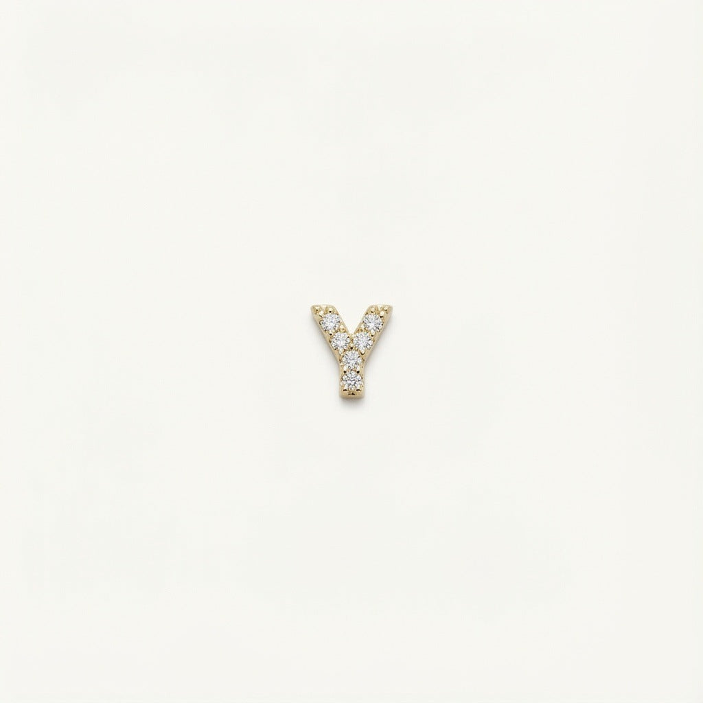 Glas-Medaillon-Charm – Initialen